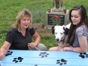 Lorraine Zdeb of Love Your Pet, pet sitters mentors Girl Scout to help spruce up the dog park located at colonial park